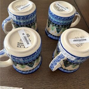 New Polish Pottery  Mugs Set